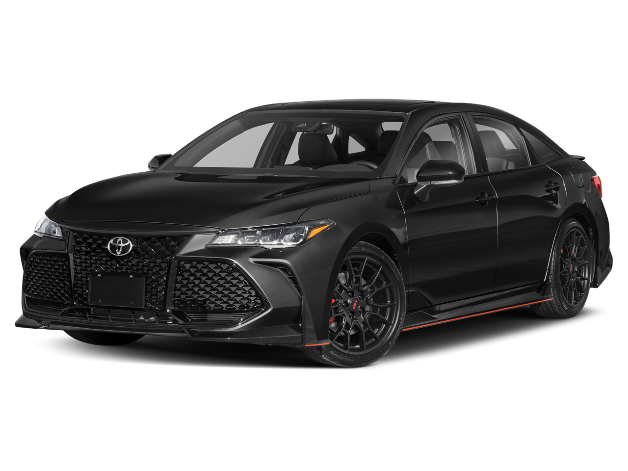 2020 Toyota Avalon TRD in Midnight Black Metallic — front three-quarter view
