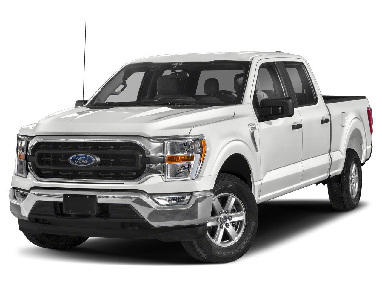 2022 Ford F-150 XLT in Blue Metallic — front three-quarter view