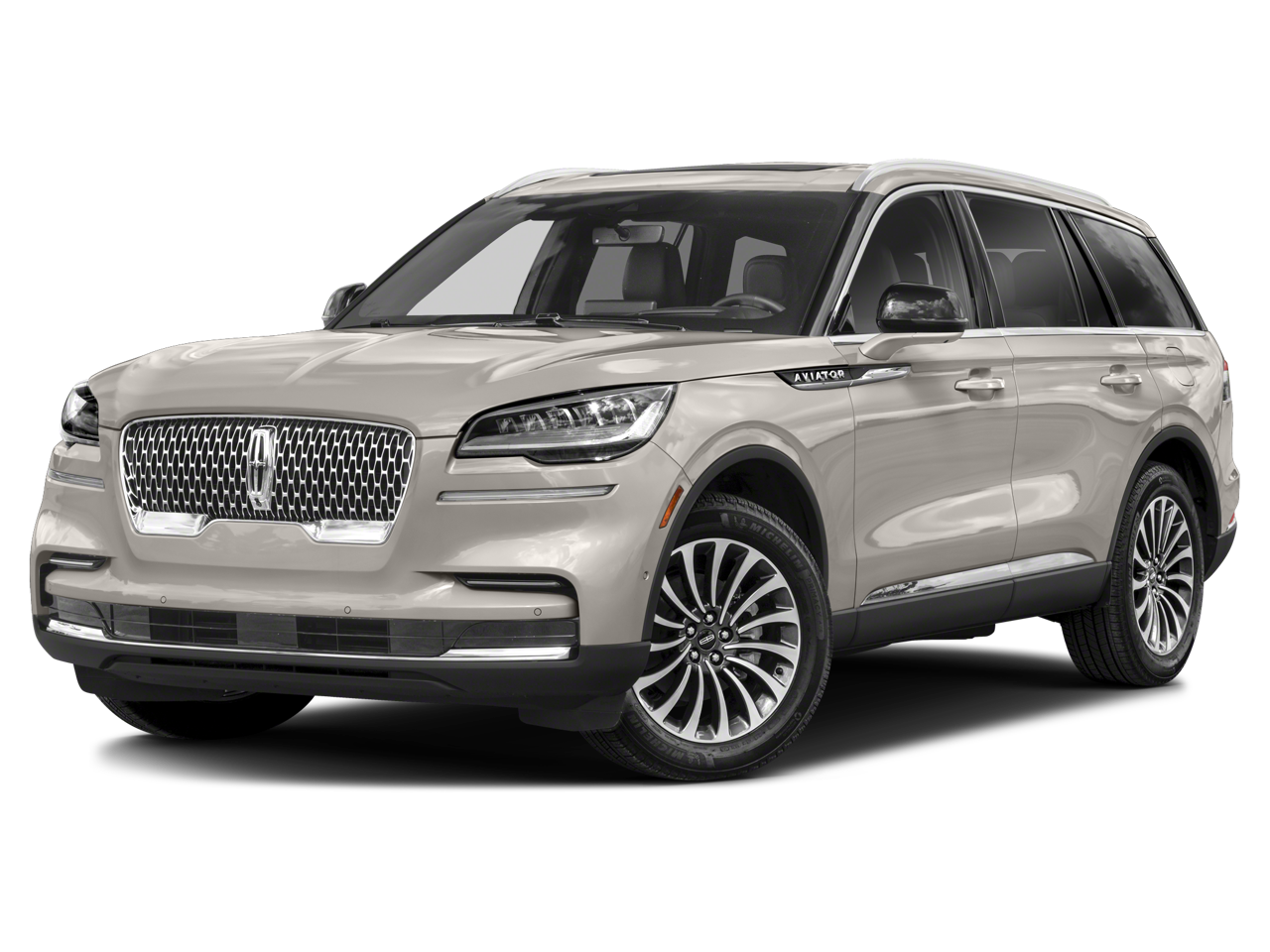 2023 Lincoln Aviator Reserve in Blue Metallic — front three-quarter view