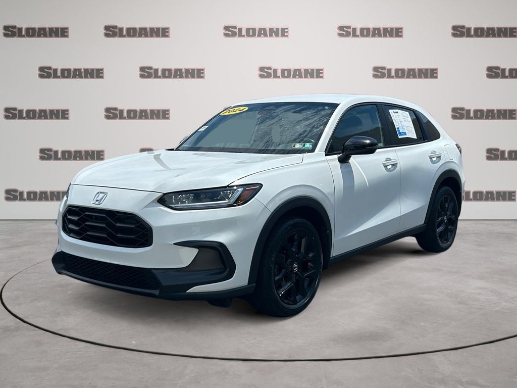 2024 Honda HR-V Sport in Platinum White Pearl — front three-quarter view