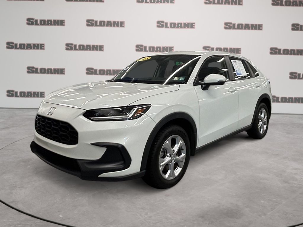 2023 Honda HR-V LX in Platinum White Pearl — front three-quarter view