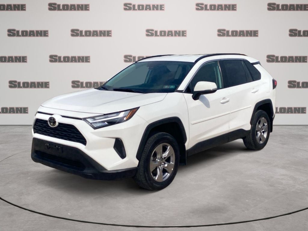 2023 Toyota RAV4 XLE in Ice Cap — front three-quarter view