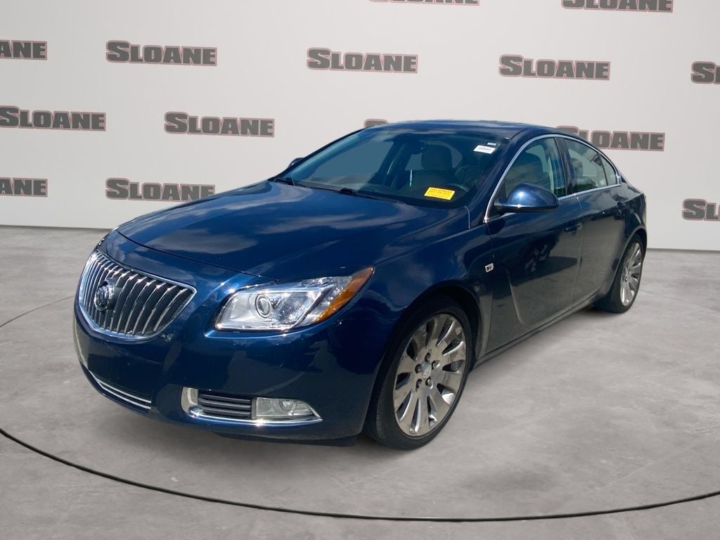 2011 Buick Regal CXL Turbo Russelsheim in Majestic Blue Metallic — front three-quarter view
