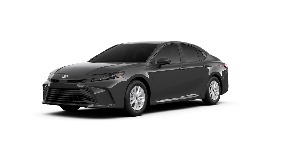 2026 Toyota Camry LE in Underground — front three-quarter view