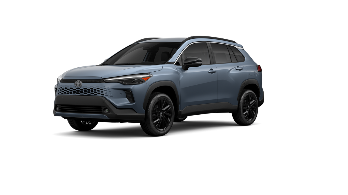 2026 Toyota Corolla Cross Hybrid XSE in Celestite — front three-quarter view