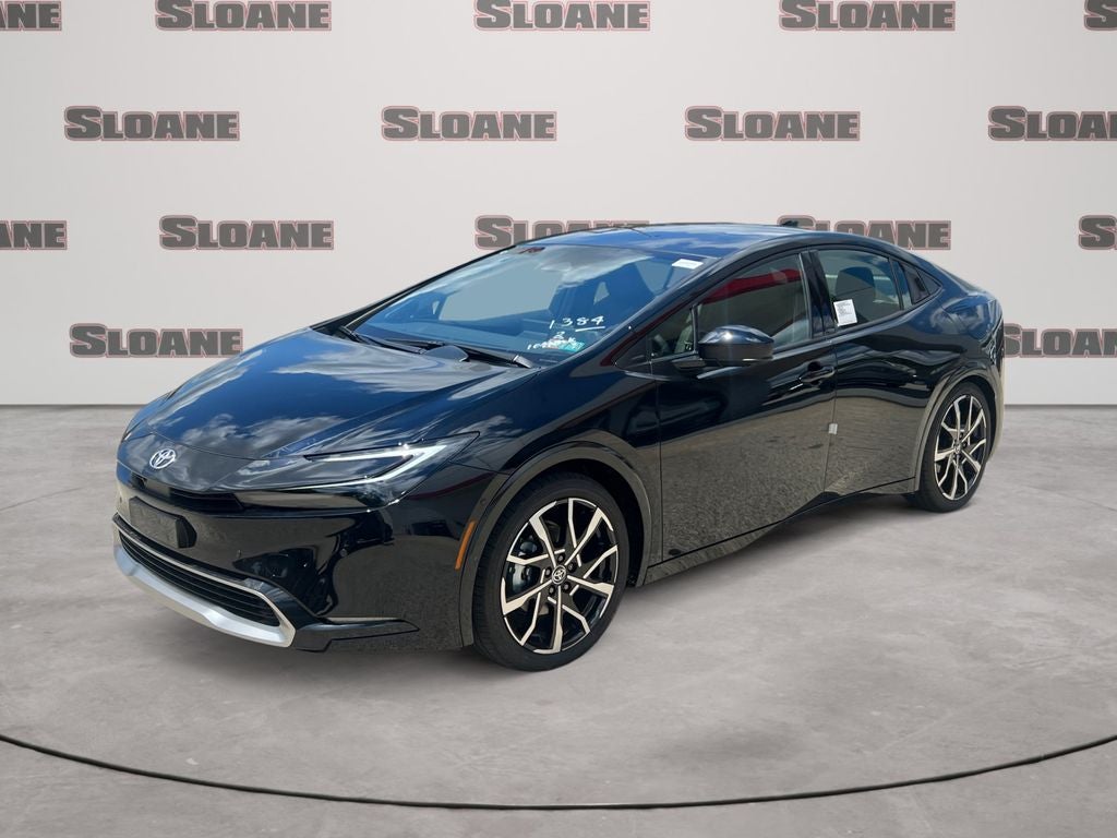 2026 Toyota Prius Plug-in Hybrid XSE Premium in Midnight Black Metallic — front three-quarter view